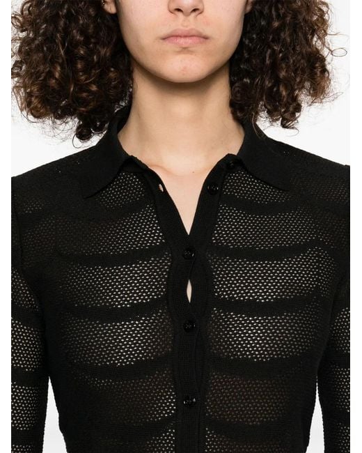 Tom Ford Black Cotton And Silk Shirt