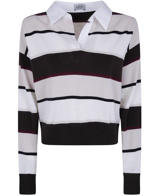 Mrz Brown Oversized Long Sleeves Polo Neck Sweater