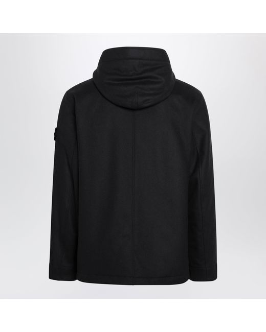 Stone Island Black Hooded Jacket for men