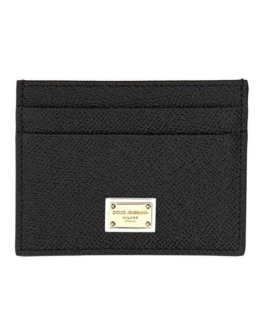 Dolce & Gabbana Black Dolce & Gabbana Leather Card Holder