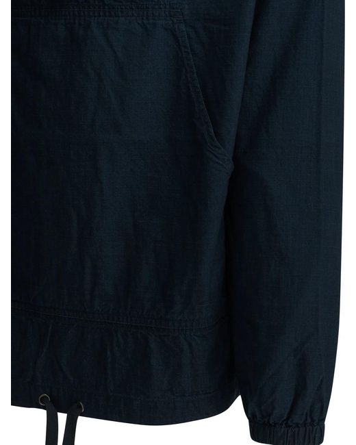 Beams Plus Blue Mil Smock Ripstop Cotton Lightweight Jacket for men