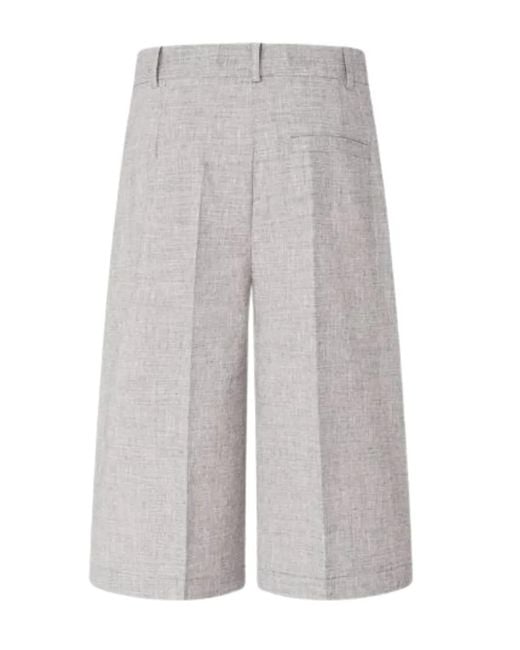 Pinko Gray Linen Shorts