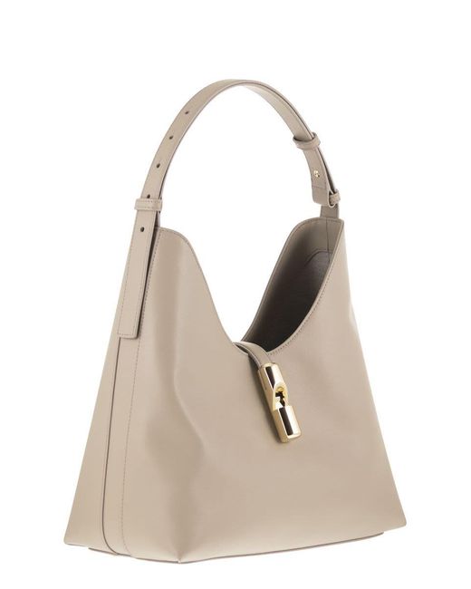 Furla Natural Goccia" Sidney Calf Leather Medium Hobo Bag