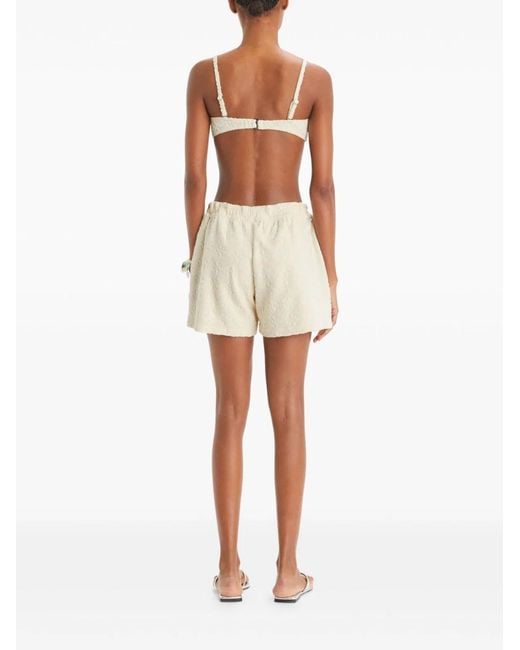 Tory Burch Natural Jacquard Sponge Shorts