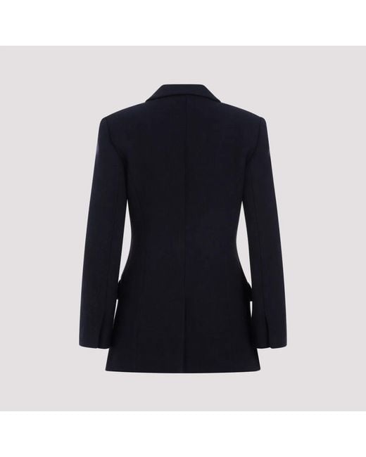 Chloé Blue Double-Breasted Virgin Wool Jacket