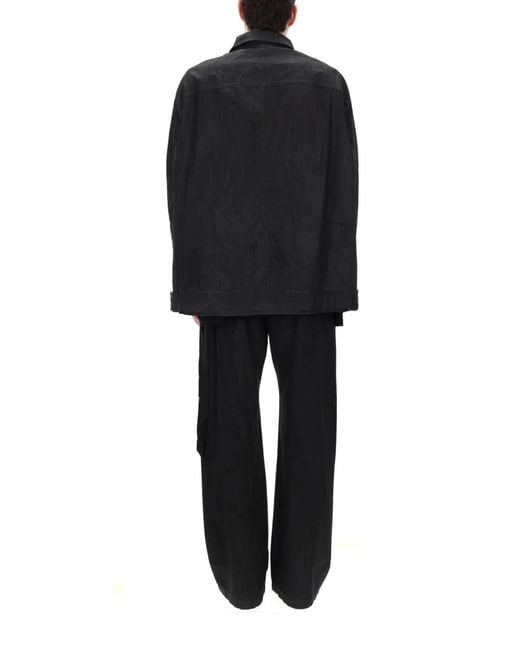 Rick Owens Black Cotton Sports Jacket for men