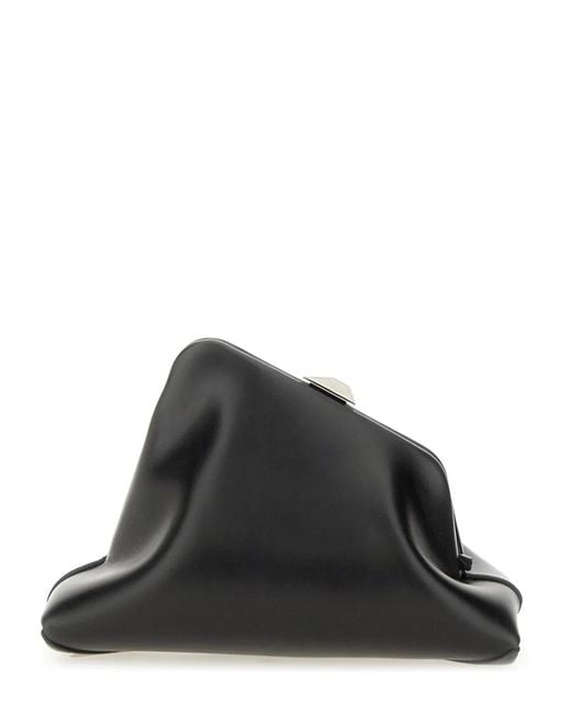 The Attico Black Clutch "Day Off" Small