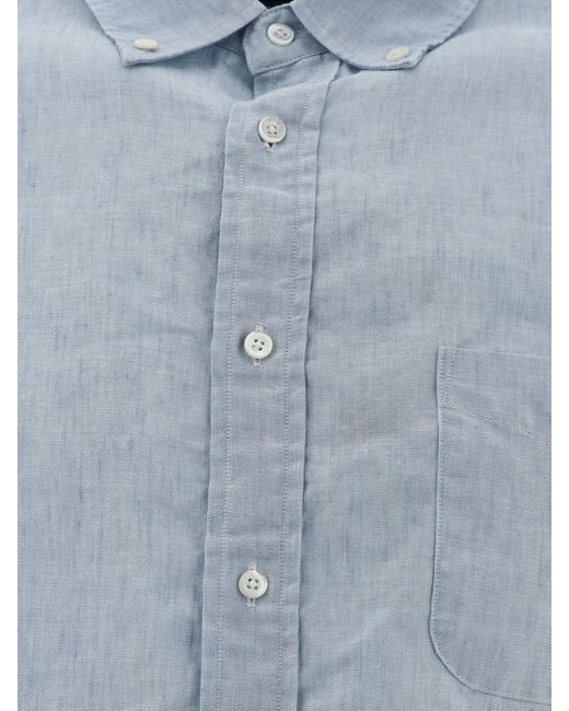 Beams Plus Blue Coolmax Casual Shirt for men
