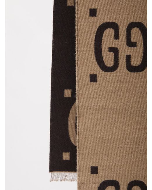 Gucci Natural Gg Jacquard Scarf for men