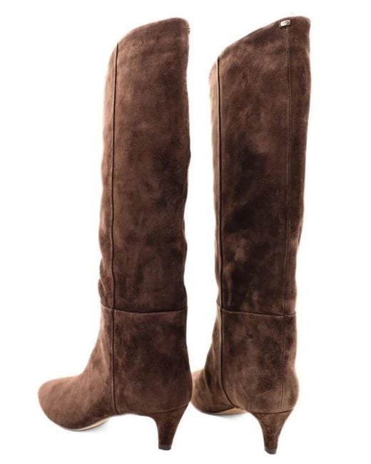 Twinset Brown Dark Leather Boots