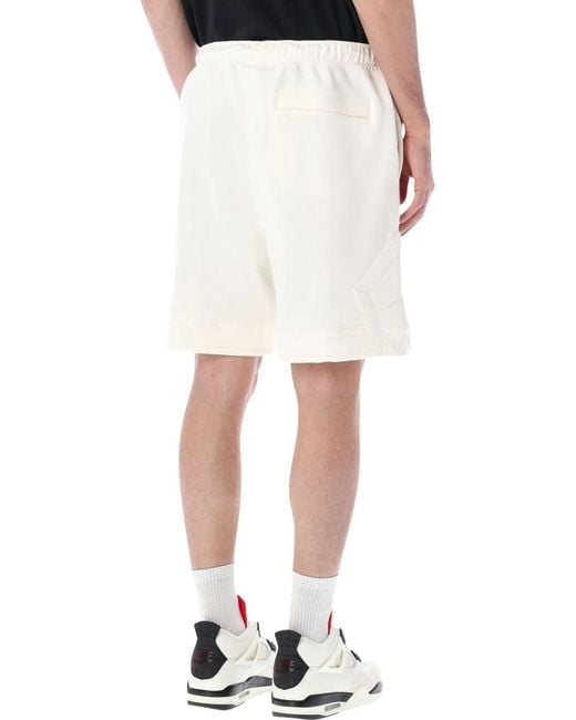 Nike White Nike Jordan Diamond Fleece Shorts for men