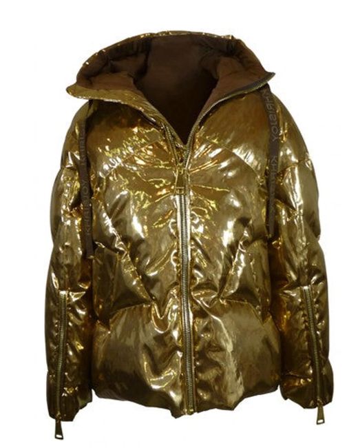 Khrisjoy Green Polyester Down Feather Jacket