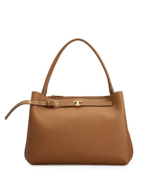Tod's Brown Tods Structured Leather Shoulder Bag