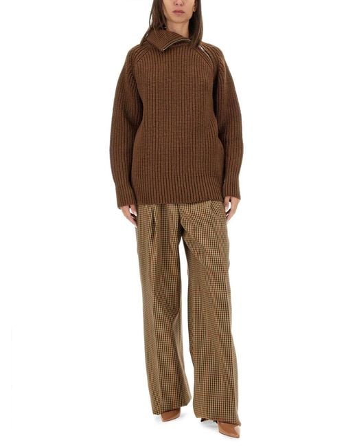 Dries Van Noten Natural Pants With Check Pattern