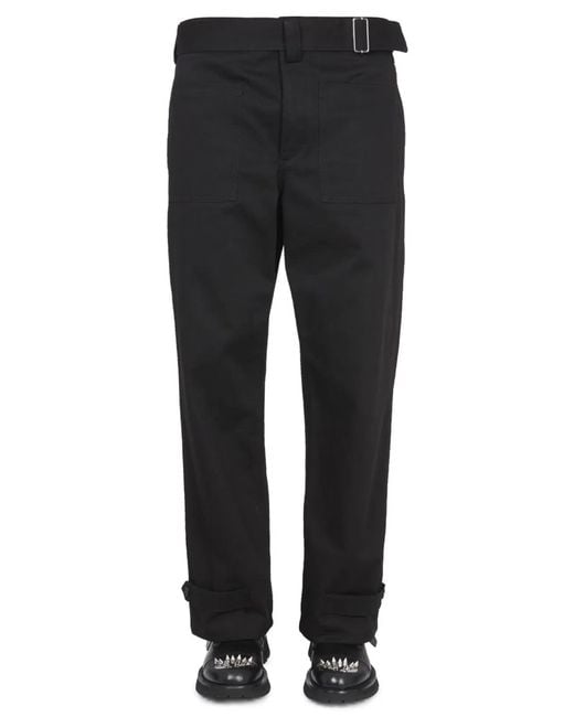 McQueen Black Cargo Pants for men