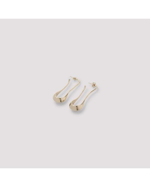 Lemaire Metallic Light Short Drop Earrings