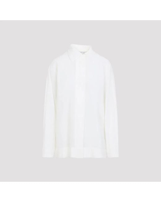 Carven White Asymmetrical Collar Shirt