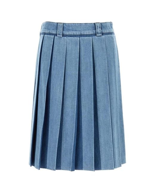 Miu Miu Blue Denim Skirt