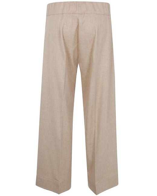 D.exterior Natural Soft Flanel Wide Leg Short Trousers