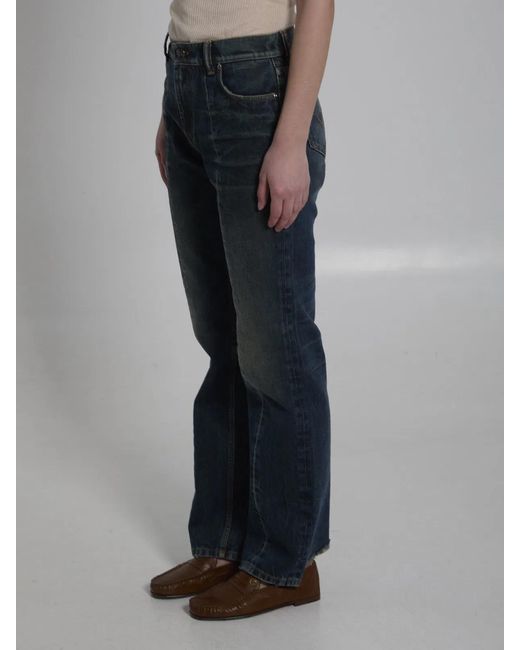 Versace Black Washed Regularfit Cotton Jeans