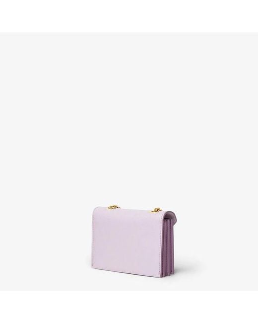 Fendi Pink Card Case With Chain V.King/C