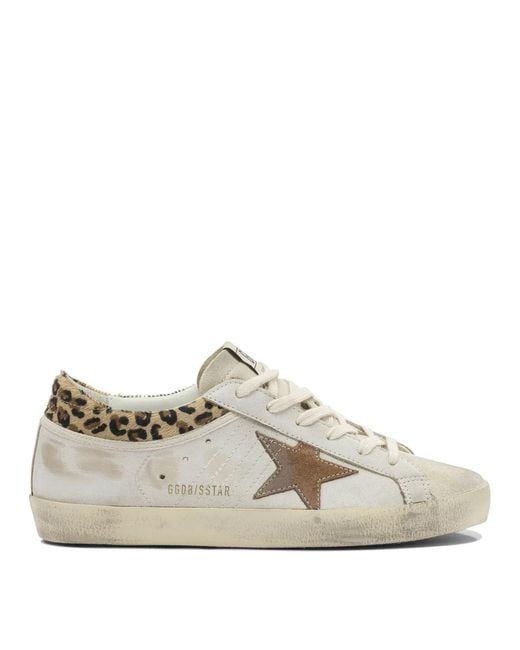 Golden Goose Deluxe Brand White "Super-Star" Low-Top Sneakers
