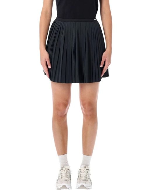 Nike Black Pleated Mid-Rise Skirt