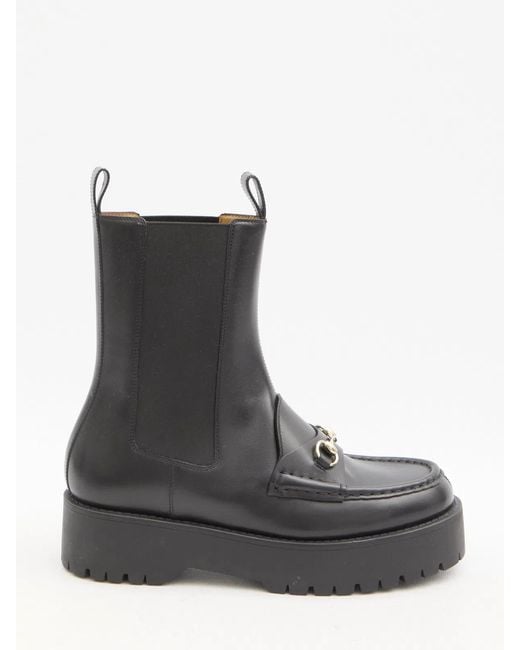 Gucci Black Horsebit Boots