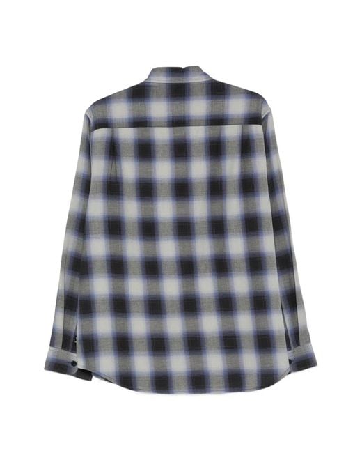 Stussy Gray Stussy Check Print Button-Up for men