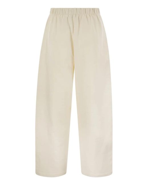 Max Mara Natural Ivory Silk Blend Filovia Joggers