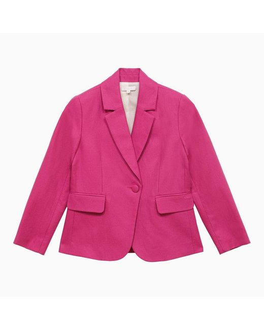 クロエ Chloe Single Breast Jacket Chloé Single-Breasted Jacket in Pink | Lyst