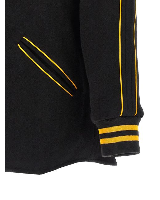 Bode Black 'Monogram Snap' Reversible Jacket for men