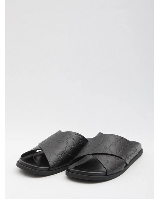 Gucci Black Slides for men