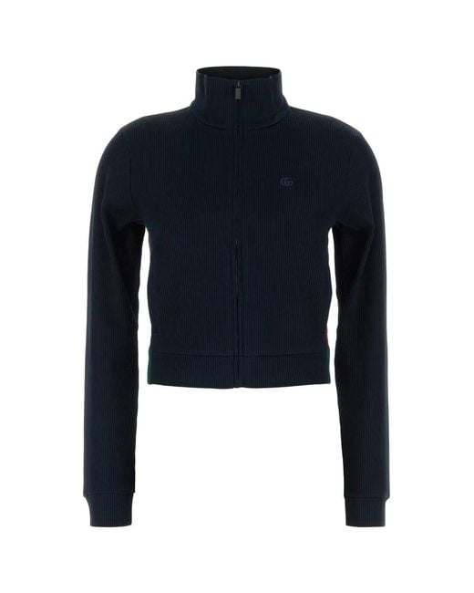 Gucci Blue L/ Zip Sweat