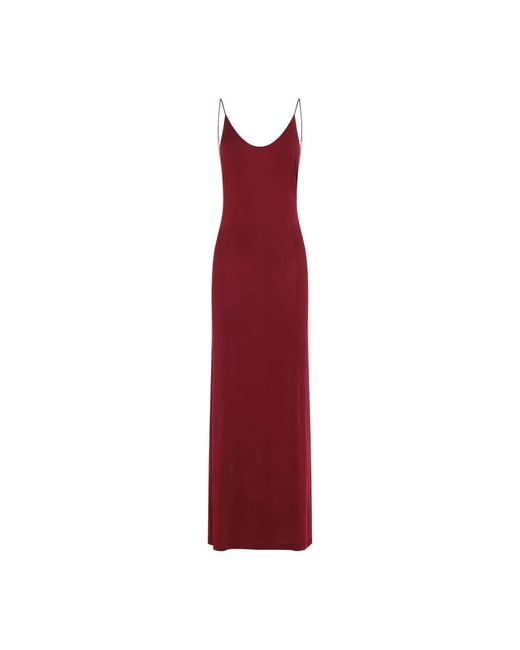 Saint Laurent Red Bordeaux Long Dress