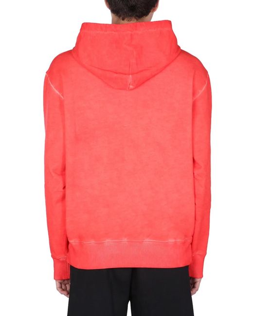 Helmut Lang Red Military Sweatshirt for men