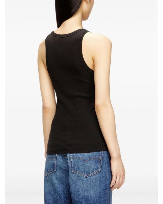 DIESEL Black Cotton Elastane T-Shirt