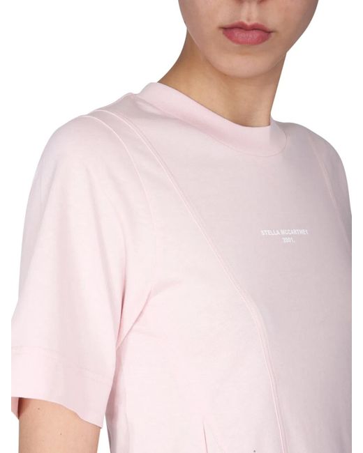 Stella McCartney Red T-Shirt With Logo Print