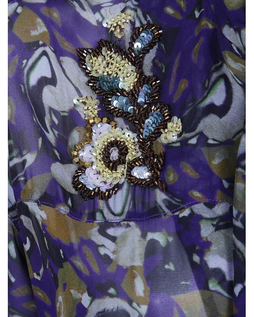 Dries Van Noten Blue "Calma" Embroidered Shirt