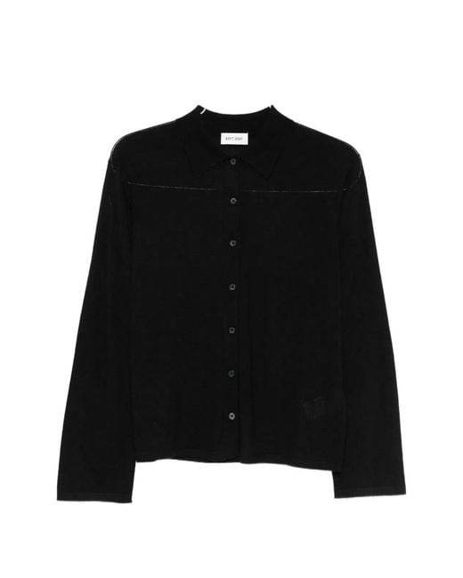 Soft Goat Black Button Fastening Long Sleeves