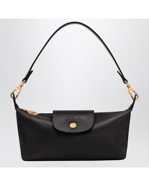 Longchamp Black Le Pliage Xtra Leather Shoulder Bag