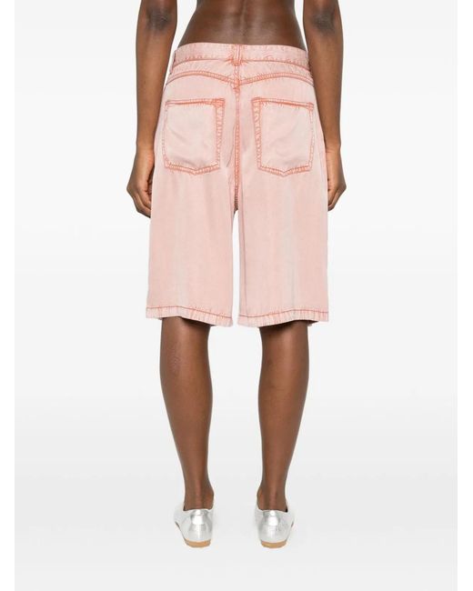 DIESEL Pink Viscose Shorts