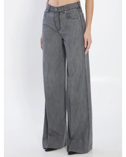 Bottega Veneta Gray Cotton Jeans