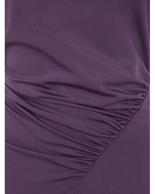 Victoria Beckham Purple "Cap" Sleeve Dress