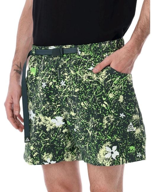 Nike Green Acg Dolomiti Nylon Shorts for men