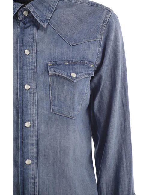 Polo Ralph Lauren Blue Denim Western Shirt