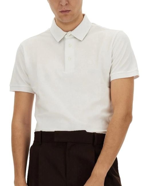 Etro White Cotton Polo for men