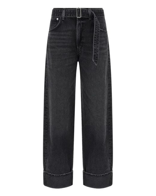 Agolde Black Belted Jeans With Cuffs