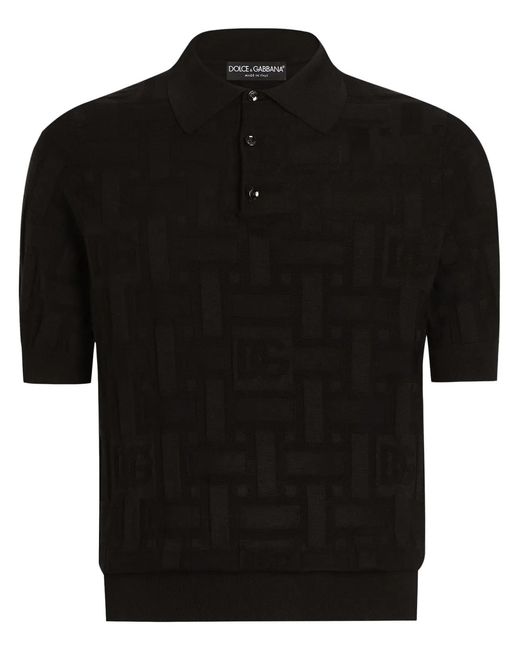 Dolce & Gabbana Black Dolce & Gabbana Silk Polo for men