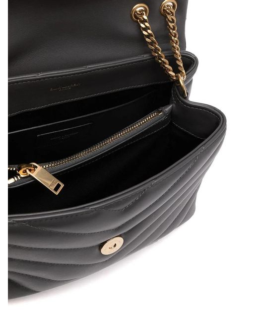 Saint Laurent Gray Luxurious Storm Calfskin Shoulder Bag For